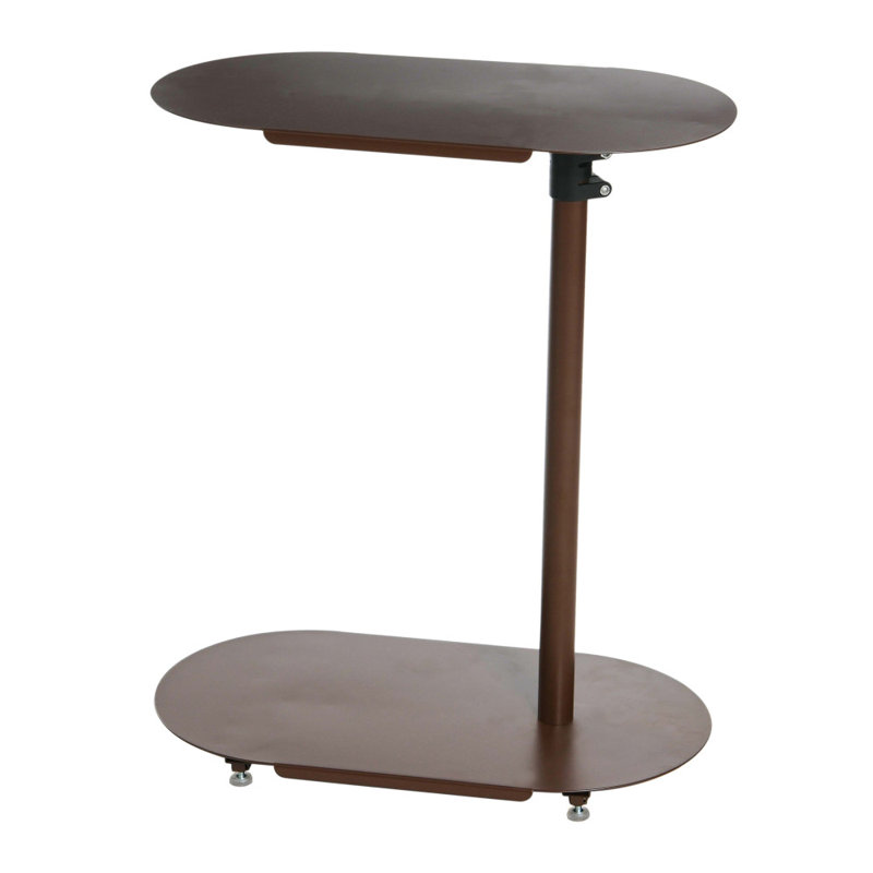 Idyllwild Steel Top End Table, Brown