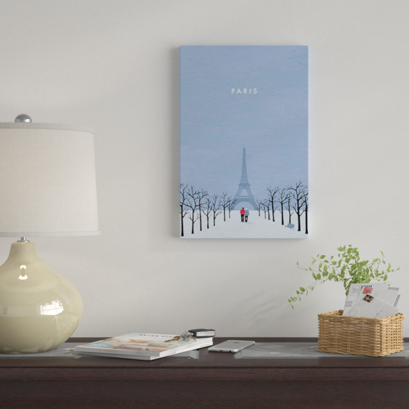 « paris », impression sur toile, H 60 po x l 40po x P 1,5 po, Pas de tapis, Toile tendue