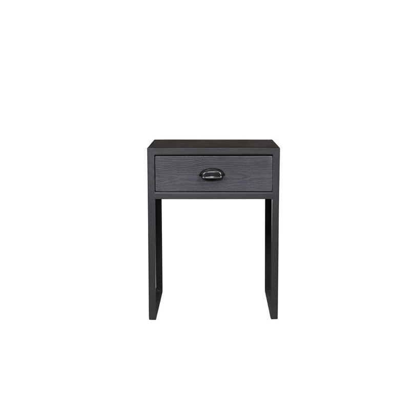 Plumley 45cm W Stainless Steel Bedside Table