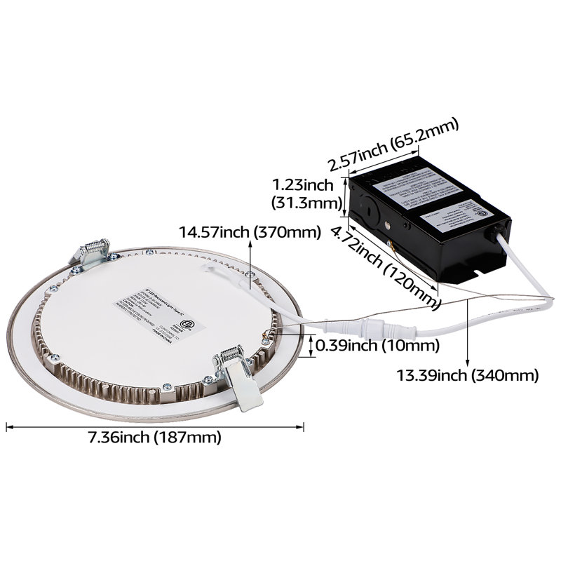 Luminaire encastré à DEL sans fil de 6,5 po avec éclairage à intensité variable J-Box Elite