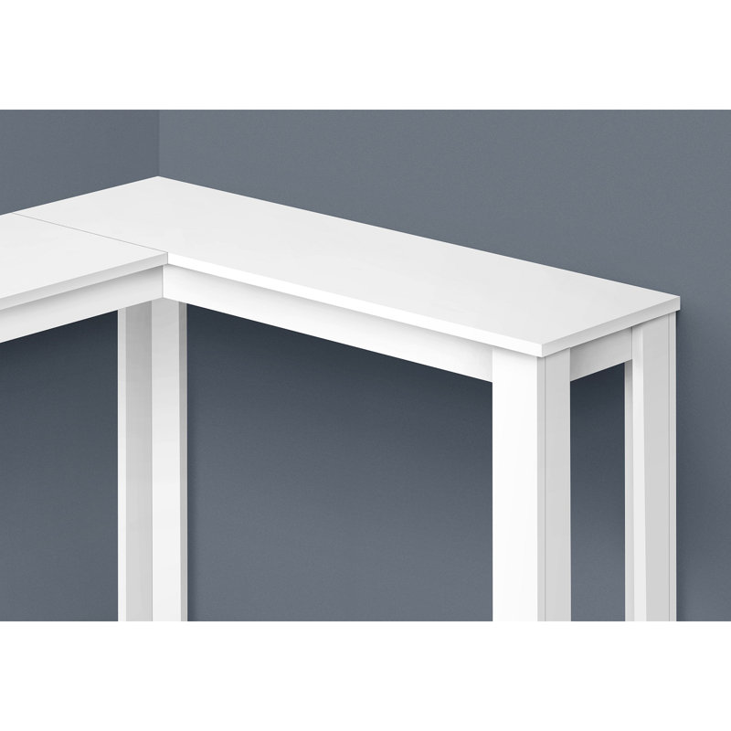 Console décorative en stratifié blanc - Table de coin étroite pour le hall d'entrée, mobilier de chambre à coucher de salon moderne et contemporain | Idée de cadeau