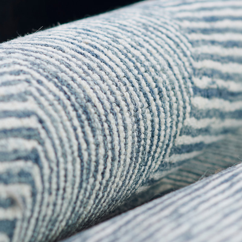 Tapis denim / beige en laine touffeté à la main Wheaton, Rectangulaire 8 pi x 10 pi