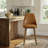 Comfortable Bar Stool Modern Barstool With Back & Wood Legs, Counter Height Upholstered Bar Chair For Kitchen Island-47574284