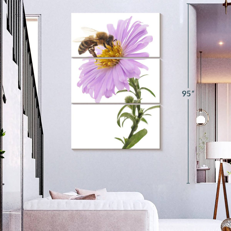 Brampt Bee On Flower, 74" H x 48" W