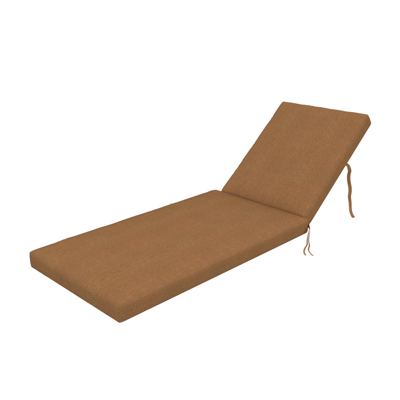Amala Sunbrella® Outdoor Chaise Lounge Cushion, 22" x 24"/24.5" x 52.5", Orange
