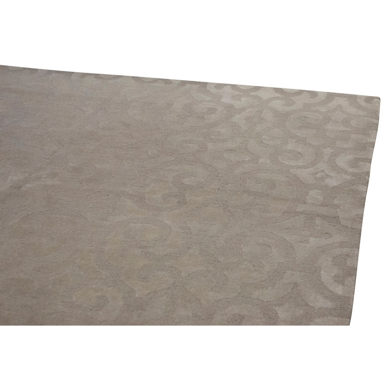 Hand Knotted Area Rug in Sand And Dollar