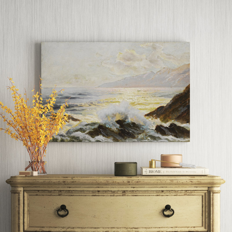 Main Seascape II 1 Piece Painting on Canvas, 61cm H x 91cm W, Wrapped Canvas
