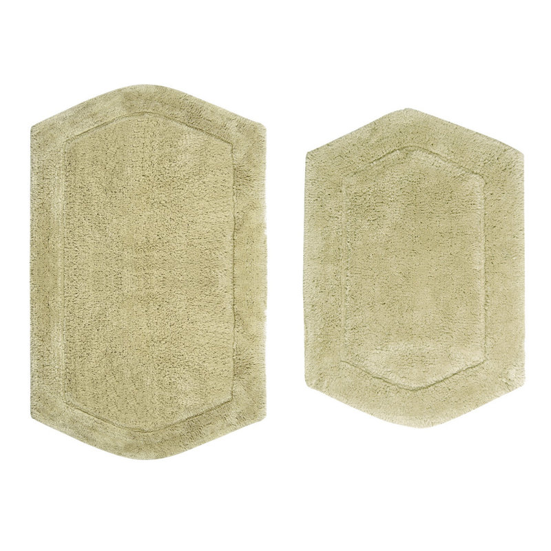 Ensemble de 2 tapis de bain Morissette (17 po x 24 po, 21 po x 34 po), Vert