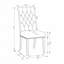 Ensemble de 2 chaises de salle à manger rembourrées en tissu