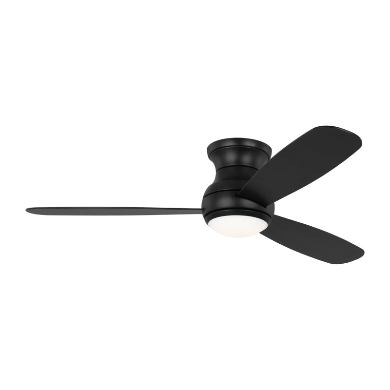 Ventilateur de plafond 52 po avec lumières DEL Keed, Nuit noire, Nuit noire
