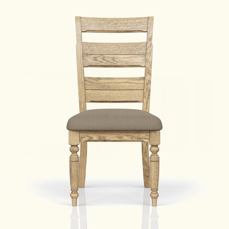 Chaise d'appoint à dossier échelle (ensemble de 2), Caramel