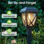 Paquet de 10 lumières solaires de sentier solaire, DEL à filament long améliorée, lumières de jardin extérieures imperméables IP45, crépuscule marche / arrêt automatique à l'aube, charge de 6 à 8 heures / autonomie de 8 à 10 heures, pour allé