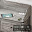 Commode 7 tiroirs avec lumières à DEL et station de charge Rustic Gray-1723310435