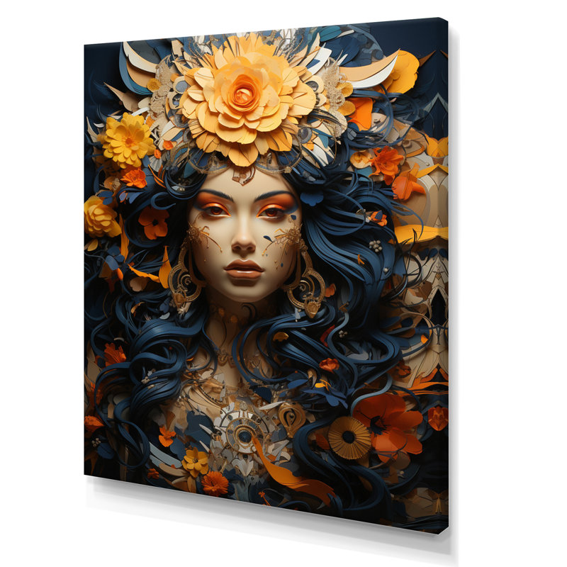 «Hassall Hinduisim Benevolent Durga Durga», reproduction sur toile, H 40 po x l 30 po x P 1,5 po, Toile tendue