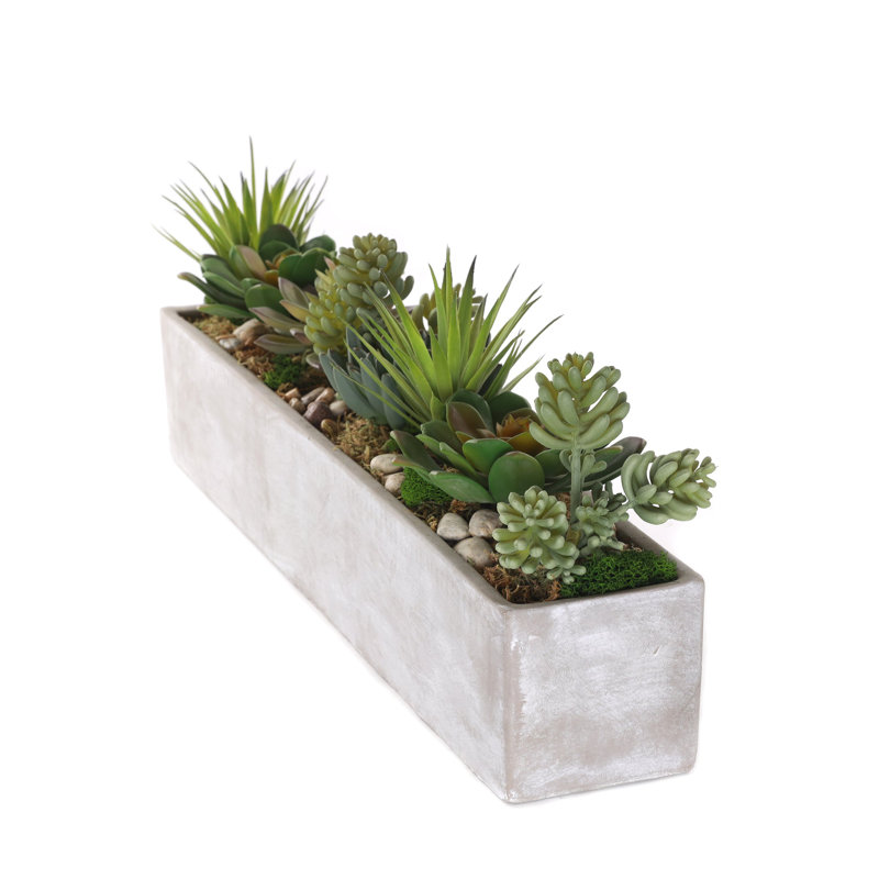 Faux Succulent in Planter
