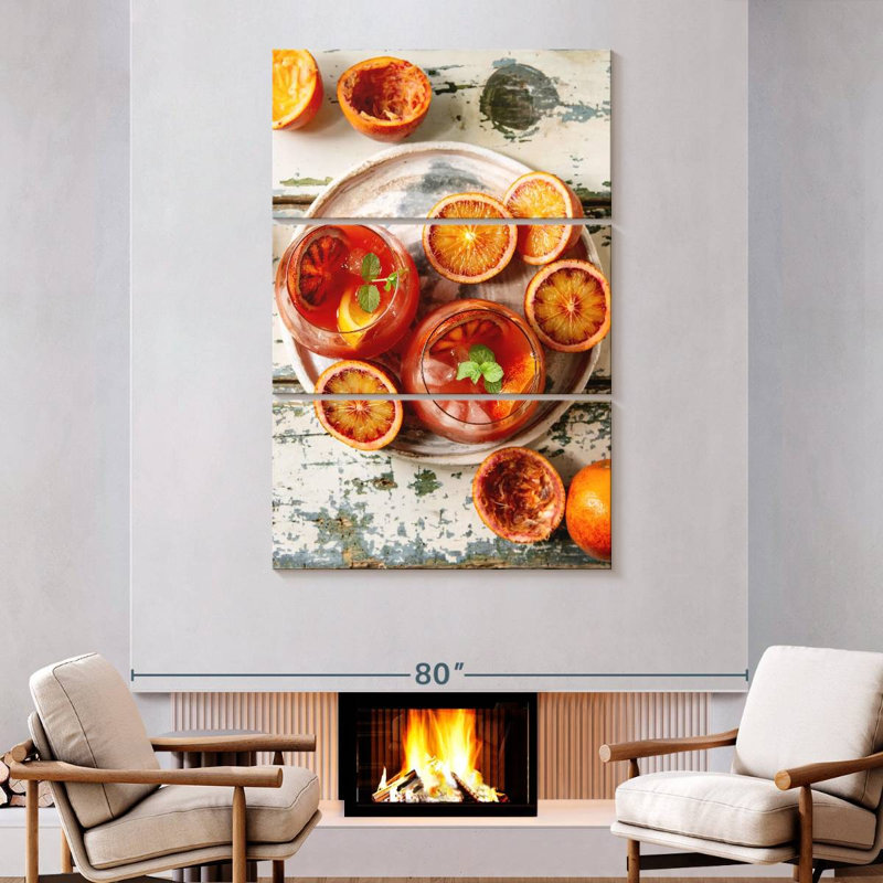 Yarlin Blood Orange Cocktails For Two, 74" H x 48" W