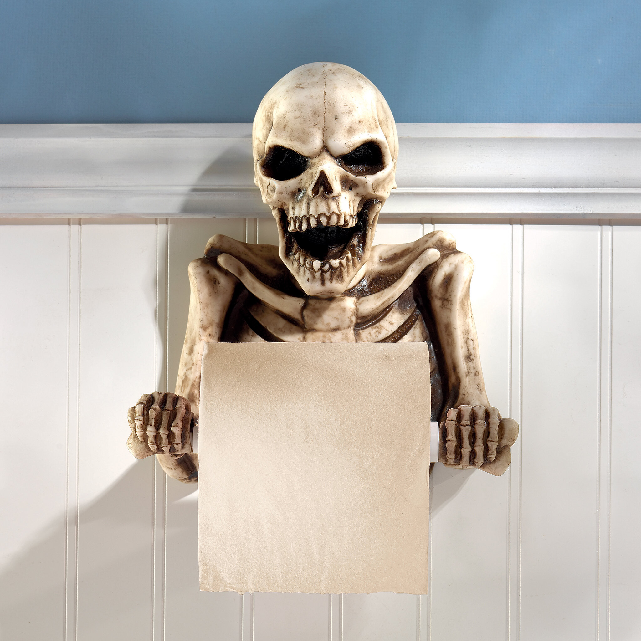 Toilet Paper Holder, Stand, Skeleton, Skull, Stand, for Toilet, Height 70  Cm, Funny Toilet Paper Holder 