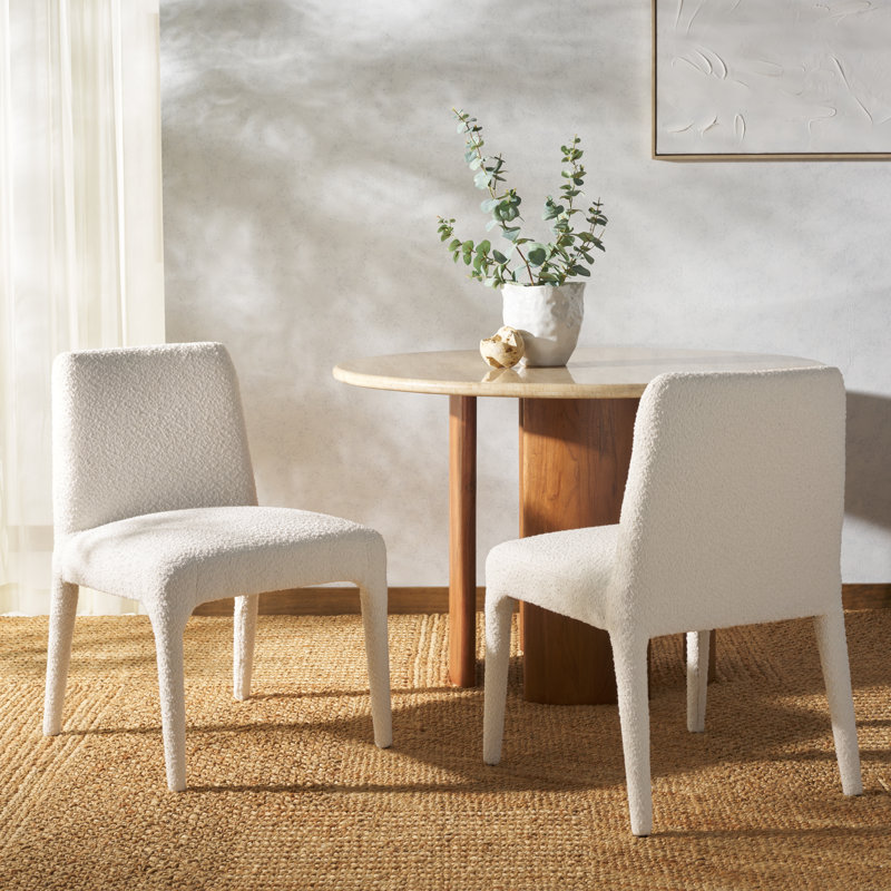 Derrick Upholstered Dining Chair, Cream