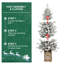 Arbre de Noël 4 pi avec lumières DEL, 396 pointes, base scintillante, 100 lumières, cônes de pin
