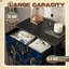 Commode pour la chambre à coucher avec 4 tiroirs de rangement Élégantes fleurs bleues et or Ginkgo à feuilles Commodes foncées Commode en tissu avec cadre en acier pour vestibule