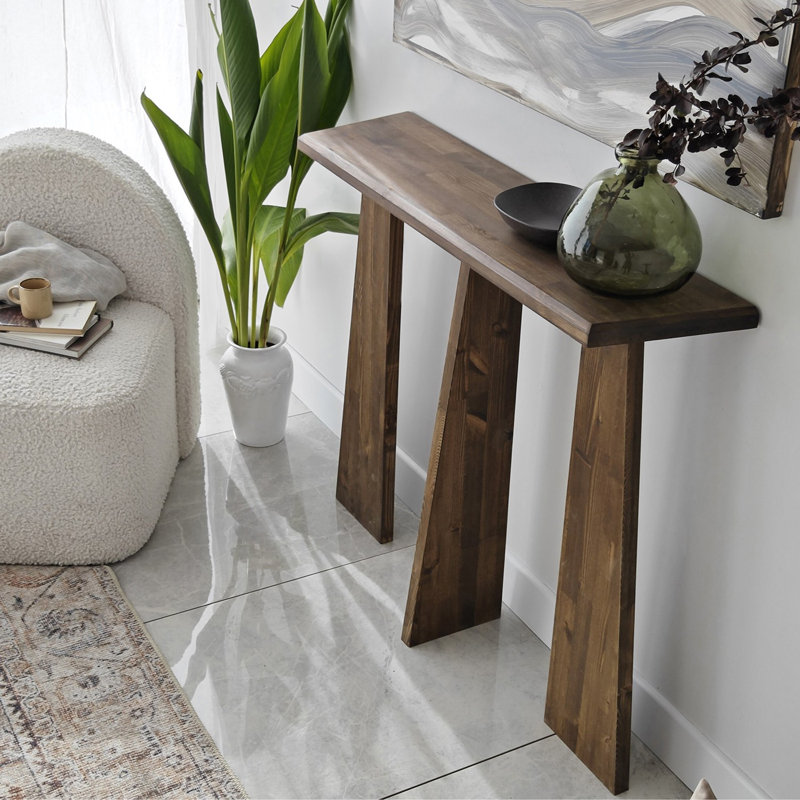 Commode rustique en bois massif Bellest, finition noyer, 39,4 po x 32,7 po x 11,0 po | Fabrication 100% bois massif, design moderne | Solution de rangement idéale pour la chambre à coucher ou le salon, durable et élégante