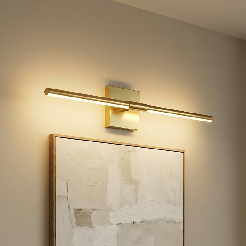 Ensemble de 2 lumières pour tableau avec télécommande, Doré