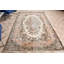 Grand tapis oriental turc à motif floral avec motif Oushak parfait pour les décors antiques et les grands espaces