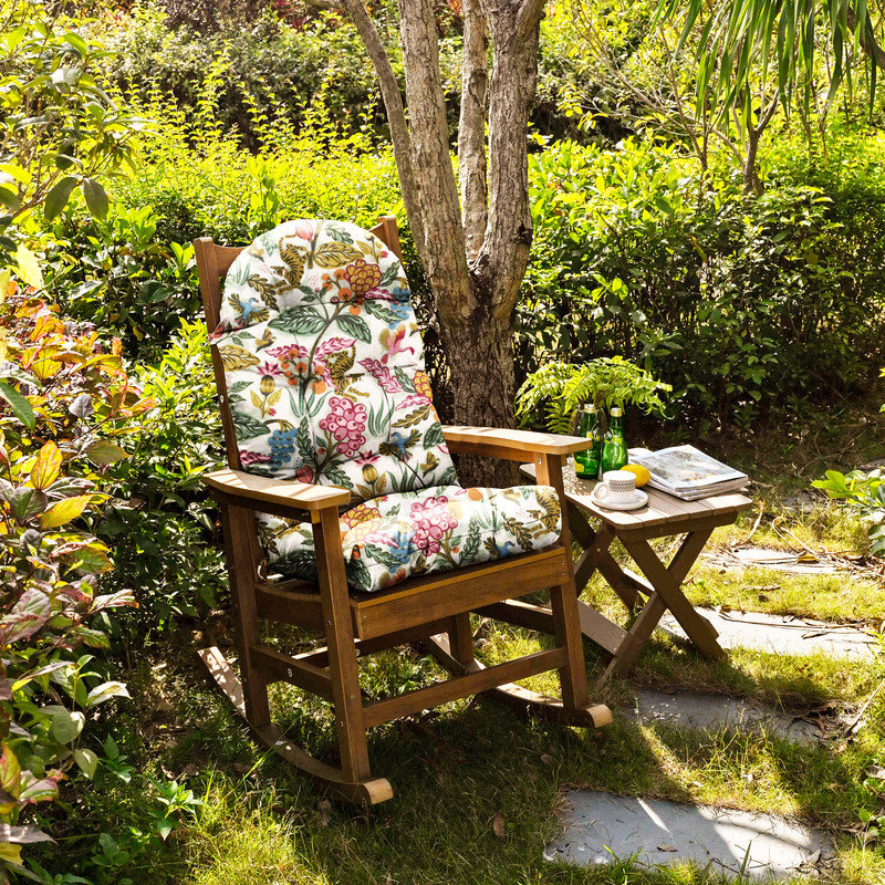 High-Back Seat Cushion - Waterproof Outdoor Adirondack Chair Cushion for Patio Furniture with Vibrant Patterns, Premium Elastic Padding, Multi-Scenario Use