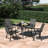 Aaronson 4 - Person Metal Patio Dining Set with Square Table