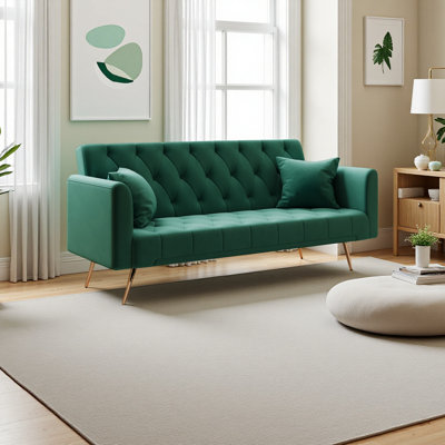 71 Inch Convertible Love Seat Sofa,Suitable For Small Living Room, Bedroom, Office