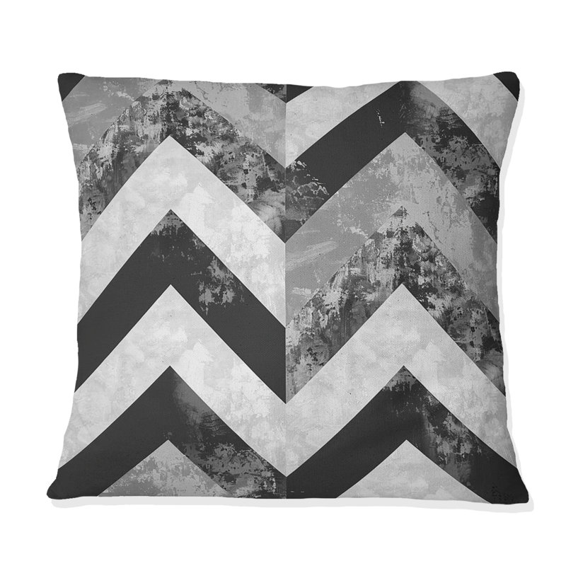Coussin Chevron Glamour IV - Glam, H 16 po x l 16 po