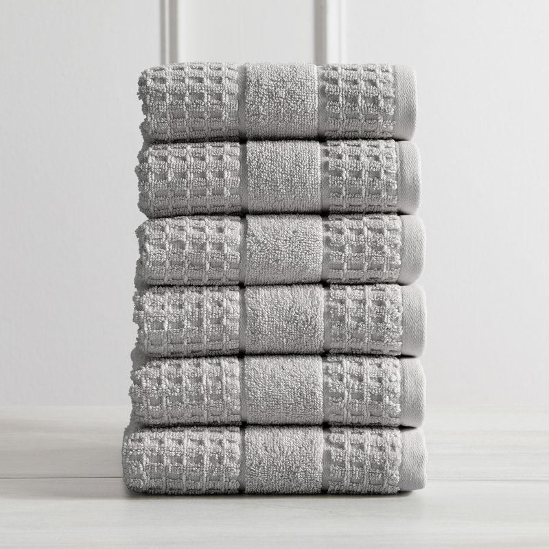 Aneko 100% Cotton Hand Towel, Light Gray
