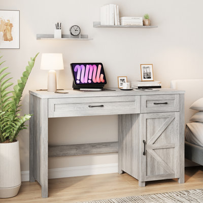Executive Desk with Built-In Electrical Outlet