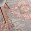 Abbate Oriental Grey/Pink Area Rug-1839800026