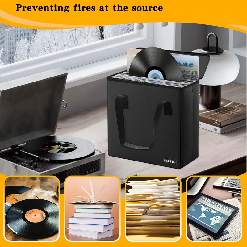 Boîte de rangement pour disque vinyle, petit organisateur de rangement pour disque résistant à l'eau