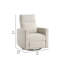 Fauteuil inclinable manuel, 30 po, chenille beige, pivotant sur 360 °