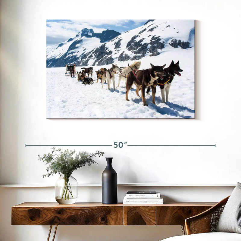 Alaska Dog Sledding, 26" H x 39" W
