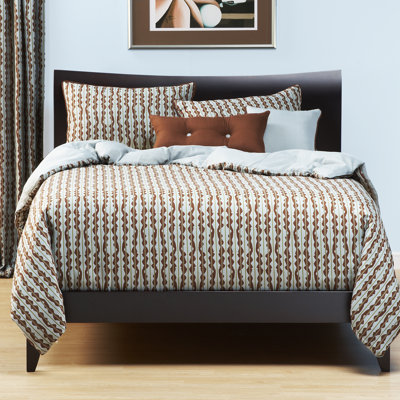 Fouch Polyester Striped Duvet Cover Set