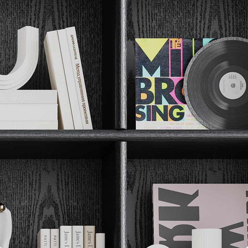 Bibliothèque légère de style moderne et luxueux, (6 tablettes) H 74,80 po x l 31,50 po x P 13,78 po