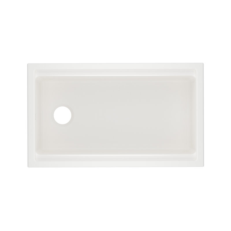 Allia 33" Fireclay Undermount Chef/Workstation Sink, Pergame