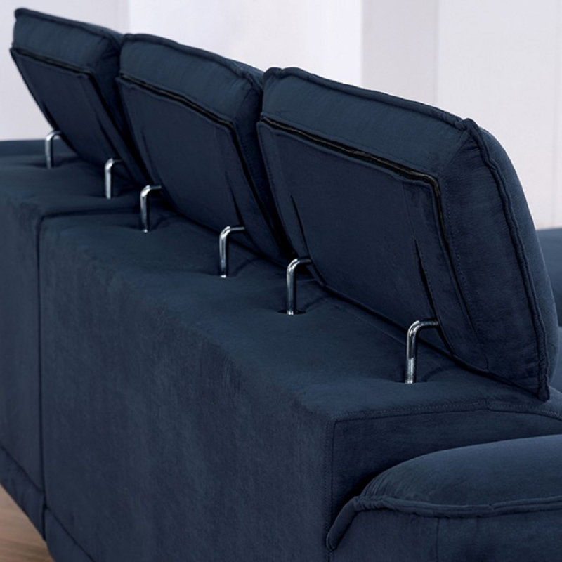 Canapé modulaire 2 pièces Megdal, Bleu