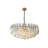  28'' Midcentury Modern Unique/Statement Murano Glass Round Chandeliers 6-light Handblown Glass Pendant Light Fixture Aged Bronze Finish For Dining Room Living Room-3514014-3514015