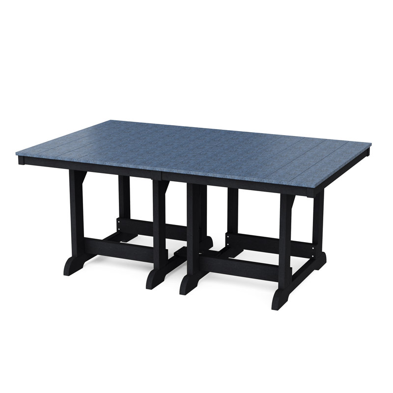 Table de salle à manger 44 "x 72" Heritage, Bleu patriote / noir