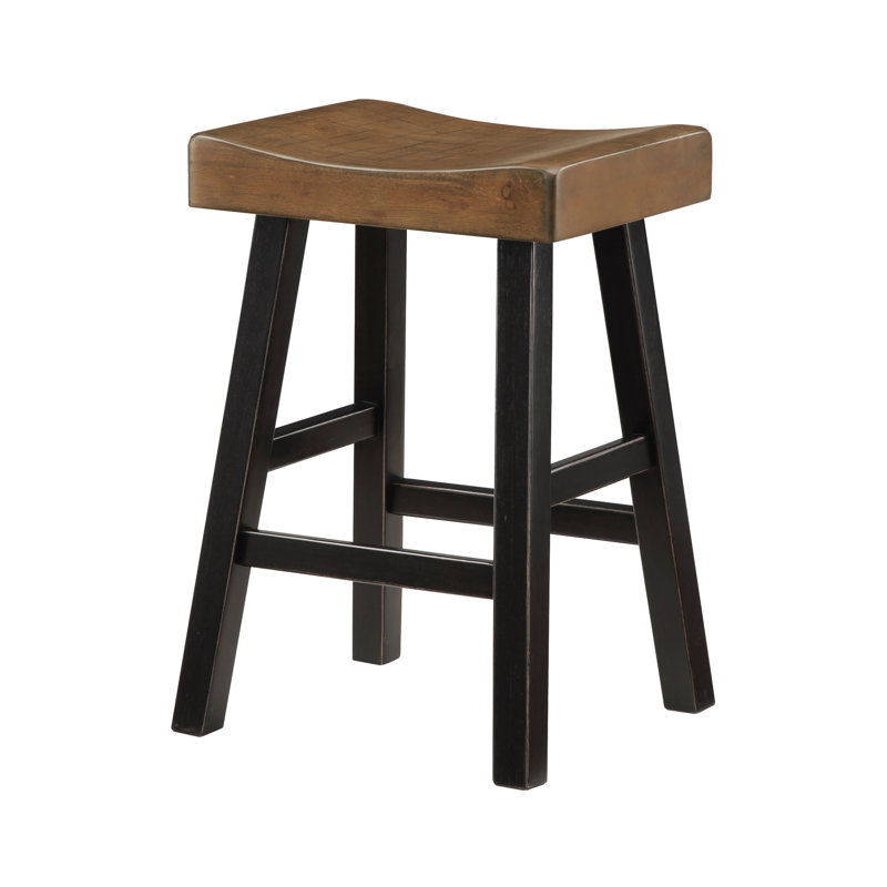 Tabouret de bar et de comptoir Aviana, Brun / noir, Tabouret de comptoir (siège d'une hauteur de 24,5