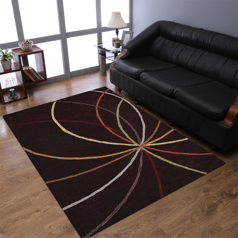 Chever Hand Tufted Wool Eco-Friendly Area Rugs - Rectangle, Brown Color, Contemporary Modern Design, High Pile Thick Handmade Anti Skid Area Rugs for Living Room, Bed Room