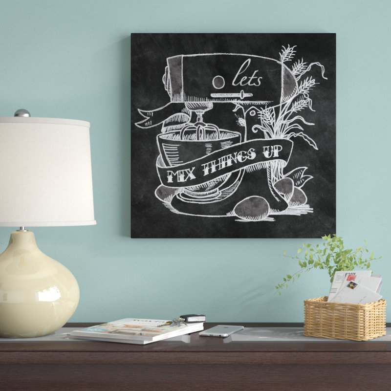 «Retro Bakery Chalk II» par Mary Urban - reproduction d'art sur toile sans cadre, H 20 po x l 20 po