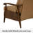 Genuine Top Grain Leather Push Back Recliner, Solid Walnut Wood Arm Mid-Century Modern High Back Manual Recliner, 3 Position Adjustable Lounge Chair for Small Space Living Room, Bedroom And Reading Nook(Set of 2)-729477507