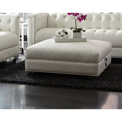 Abner Faux Leather Ottoman