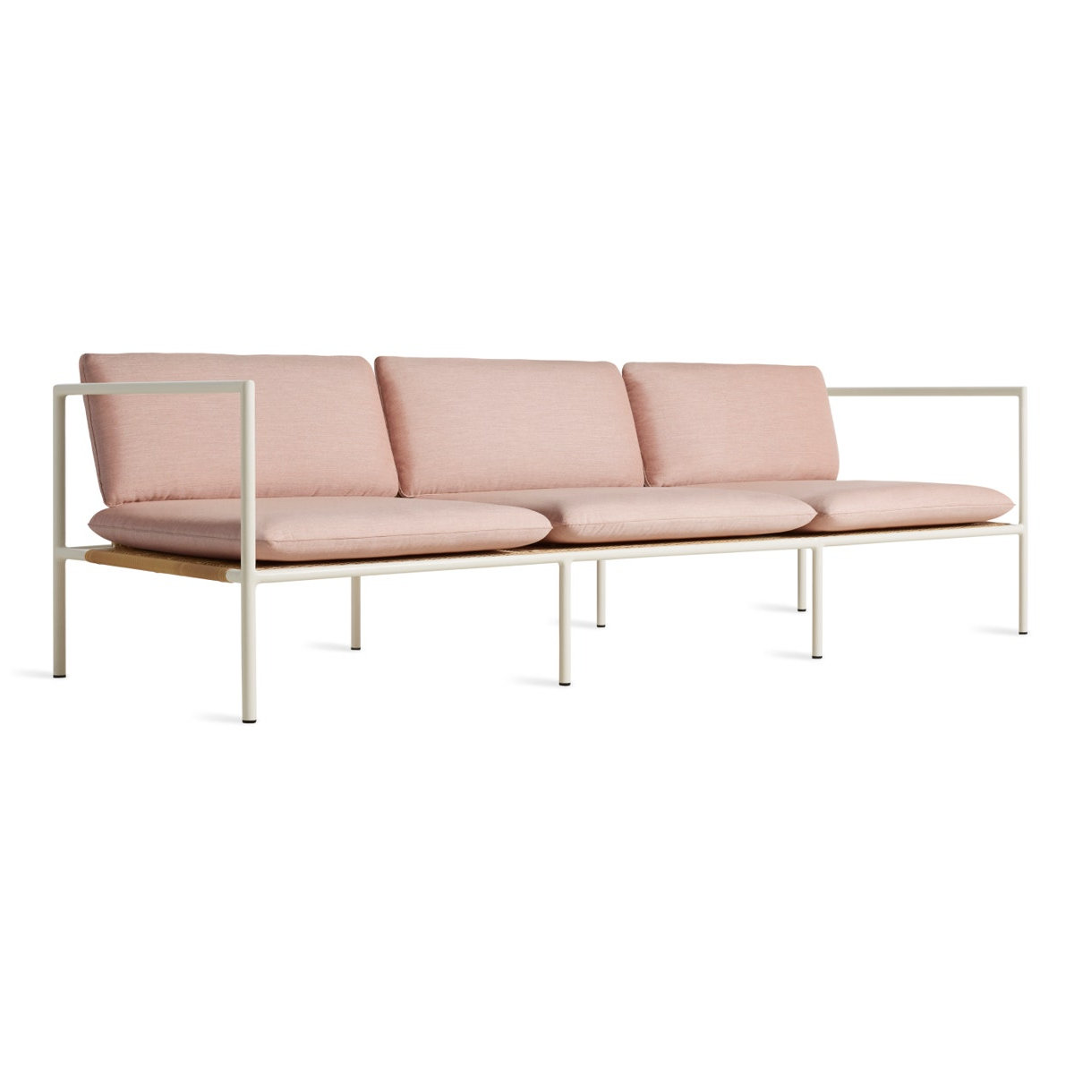 Dog Days 93" Sunbrella® Patio Sofa, White, Sunbrella Blush