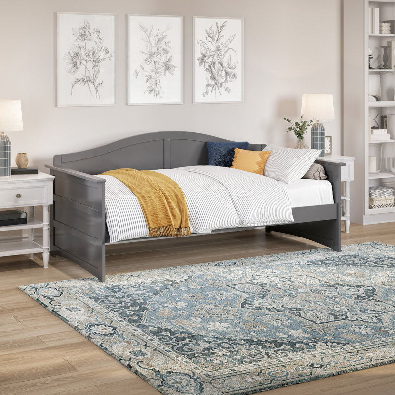 Amalya Modern Solid Wood Twin Daybed, Grey